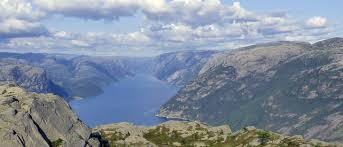 Alte brücke in der hardanger vidda. Norwegen Wanderung Zum Preikestolen