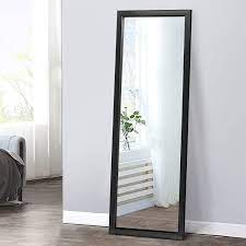 Maybe you would like to learn more about one of these? Amazon Com Mayeerty Floor Mirror Door Mirrors Ps Frame Body Large Leaning Wall Mounted Rectangle Wall Hanging Bedroom Living Room Mirrors 55x12in Black Home Kitchen