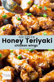 Air Fryer Honey Teriyaki Chicken Wings Honey Teriyaki Chicken Wing Recipes Wing Sauce Recipes