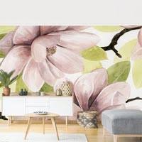 Blumentapete nach van gogh motiven im wohnzimmer. Tapete Blumen In Premium Qualitat Kaufen Klebefieber