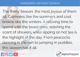 Meet new people, make great friends. Paragraph On Rainy Season 100 150 200 250 To 300 Words For Kids Students And Children A Plus Topper