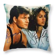 Dirty dancing movie poster patrick swayze classic kiss 24x36: Dirty Dancing Patrick Swayze Signed Print Throw Pillow For Sale By Pd
