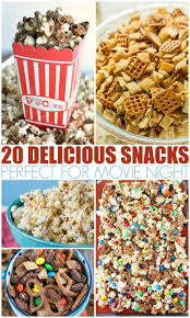 Check spelling or type a new query. 20 Delicious Snacks Perfect For Movie Night Mamanista Yummy Snacks Snacks Movie Night Snacks Food
