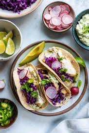 Heat a grill pan or nonstick pan over high heat. Grilled Fish Tacos With Avocado Cilantro Sauce Kitchen Confidante