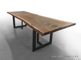 Tribeca Dining Table Live Edge Custom Furniture And Architectural Elements Made From Reclaimed Wo Live Edge Dining Table Wood Slab Dining Table Live Edge Table