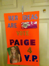 Paige S Student Council Election Poster For Vice President She Won Student Council Posters Student Council Campaign Posters Student Council