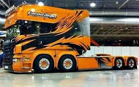 Scania Longline Flames Paint Customised Trucks Custom Trucks Trucks