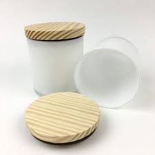10 Oz White Tumbler W Wood Lid Per Dozen Candle Containers Candle Jar Lids Bulk Candle Jars