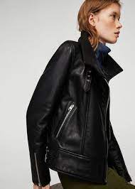 Blusao Motard Pele Mulher Mango Portugal Jaqueta De Couro Masculina Jaqueta De Motociclista Ideias Fashion