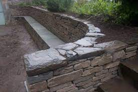 Retaining Wall Seating Wall Ornamental Dry Stone Features Retaining Walls And Terraces Seats Dry Stone Wall Patio Stones Retaining Wall