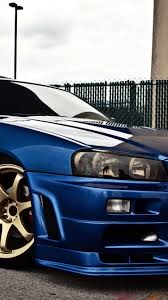 Find the best r34 gtr wallpaper on wallpapertag. Nissan Skyline Gtr R34 Blue Car Side View 750x1334 Iphone 8 7 6 6s Wallpaper Background Picture Image
