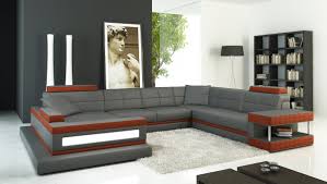 Maybe you would like to learn more about one of these? Divani Casa 5079 Grey And Dark Orange Leather Sectional Sofa