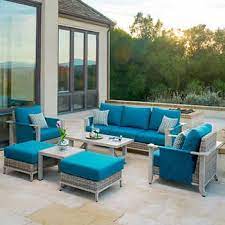 Sirio Hollywood 7 Piece Seating Set Deep Seating Conversation Set Patio Outdoor Furniture Sets