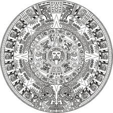 Instant Download Aztec Sun Stone Calendar Printable Resizable Dxf Eps Svg File Arte Azteca Calaveras Aztecas Disenos De Tatuajes Azteca