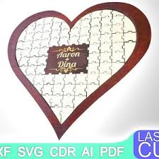 Wedding Guest Book. Wooden Wedding Decor Laser Cut Files SVG DXF CDR Vector  Plans, Files Instant Download, Cnc Pattern, Cnc Cut, Laser Cut