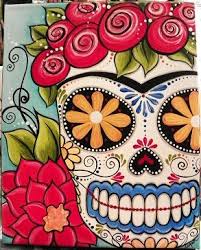While this offers a lot of scope in terms of what people would like to put down on canvas, it also can be daunting at times. Pin By Akshata Rao On Day Of The Dead Sugar Skull Painting Skull Painting Sugar Skull Art