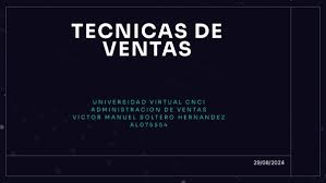 TÉCNICAS DE VENTA