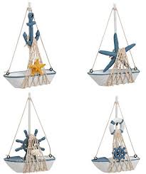 Framed in a silver finish to add a. Juvale Mini Sailboat Model Decoration 4 Piece Wooden Miniature Sailing Boat Home Decor Set Beach Nautical Design Navy Blue And White 4 4 X 6 8 X 1 25 Inches Buy Online In Bosnia And