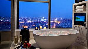Relaxing Evening With The Gorgeous City View Unique Hotel Rooms Dream House Dream Bathrooms