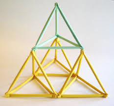 A Tabletop Tetrahedron Is Like A Mini Pyramid To Build It You Need To Construct Lots Of Smaller Tetrahedro Origami Shapes Maker Camp Arts And Crafts For Kids