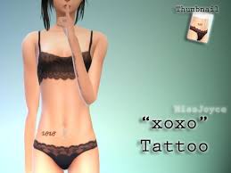 The gallery is a place for you to browse, share, and download additional content . Missjoyce S Xoxo Tattoo By Miss Joyce Sims 4 Custom Content Around The Sims 4 Sims 4
