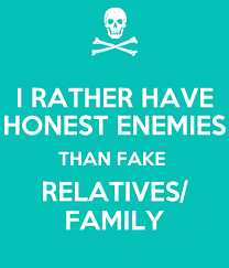 I Rather Have Honest Enemies Than Fake Relatives Family Poster Igh Keep Calm O Matic