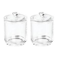 She'll make a mystical addition to your vanity, where apothecary jars show off shards of sea glass and tiny shells you've collected on the beach. Mdesign Glass Bathroom Vanity Storage Canister Apothecary Jar 2 Pack Clear Target