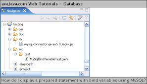 How Do I Display A Prepared Statement With Bind Variables Using Mysql Web Tutorials Avajava Com