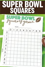 Free Printable Super Bowl Squares Template In 2020 Superbowl Squares Super Bowl Super Bowl Printables
