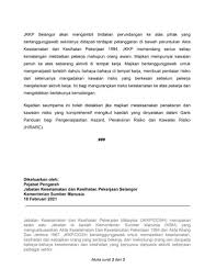 Kementerian negara) adalah lembaga pemerintah indonesia yang membidangi urusan tertentu dalam pemerintahan. Pejabat Buruh Selangor Alamat