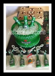 Heineken Cake Beer Birthday Party Birthday Beer Cake Heineken Cake