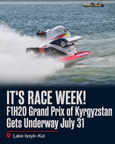 Speed. Altitude. History. Next Friday, F1H2O arrives in Kyrgyzstan for its  first-ever race in Central Asia, set against the stunning Issyk-Kul Lake.  Get ready. This is one you won't want to miss.