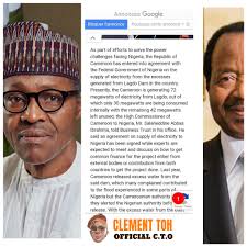 📍News headline 🇳🇬Nigerians will receive help from 🇨🇲cameroon as  reported by the high commissioner of cameroon to Nigeria . This help will  come inform of electricity to help solve the challenges Nigerians