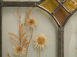 Maybe you would like to learn more about one of these? C 1910 Stained Glass Window W Pressed Flowers At 1stdibs