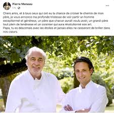 Disparition Du Chef Trois Etoiles Marc Meneau Food Sens