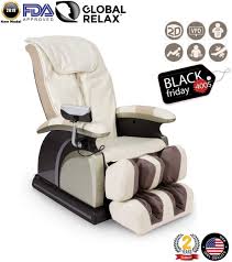 Blackfriday 400 I Ananda Massage Chair White 2019 New Model Relax Recliner Armchair With 7 Auto Massager Progra Chair Reclining Armchair Massage Chairs