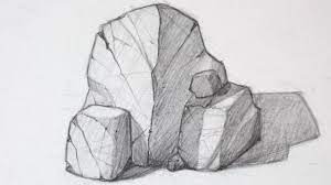 How To Draw Rocks Basic Shapes Drawing Rocks Realistic Drawings Drawings