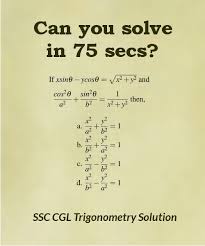 Ssc Cgl Level Solution Set 2 Trigonometry Trigonometry Math Methods Maths Solutions