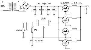 15 a adjustable power supply circuit spannungsregler elektrotechnik elektro