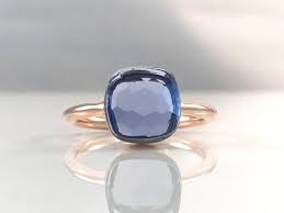 Iolite Ring Iolite Stacking Ring Blue Violet Gemstone Ring Etsy In 2020 Gemstone Stacking Ring Violet Gemstone Blue Rings