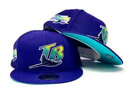 Ftp death series fitted hat black. Tampa Bay Devil Rays Inaugural Season Purple Teal Brim New Era Fitted Sports World 165