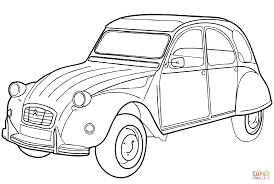 Citroen 2cv Super Coloring Malvorlagen Malvorlage Auto Kostenlose Malvorlagen