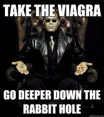 Take the Viagra Go deeper down the rabbit hole - Morpheus - quickmeme