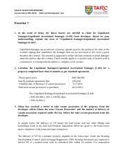 Liquidated damages are usually ascertained where the loss is intangible. Btqs 2042 Land Development Law Tutorial Exercise 7 Docx Faculty Of Built Environment Course Code Title Btqs 2042 Land Development Law Exercise 7 1 In Course Hero