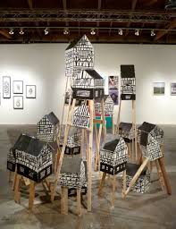 Ye Olde Oaktown Cardboard Art Home Art Little Houses