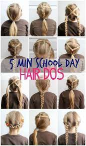 5 Minute School Day Hair Styles Girl Hair Dos Easy Hair Dos Hair Styles