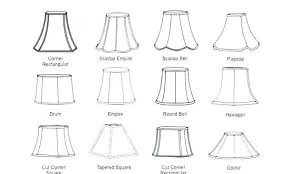 Lamp Shade Size For Base Sizes Chart Adjuster Charming