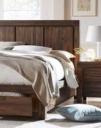 Meadow Collection Storage Bed Made From Solid Acacia In A Lustrous Brick Brown Finish Wood Platform Bed Furniture Storage Bed