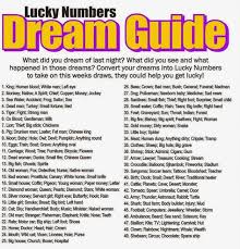 numbers dream guide dream book lotto numbers