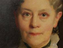 Sold at Auction: William McGregor Paxton, PAXTON PORTRAIT PAINTING OF MABEL  FULLER BLODGETT